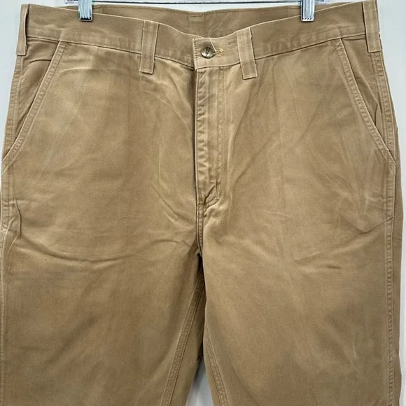 Carhartt Work Pants Mens 38x34 Khaki Cotton Relaxed Fit Utility Canvas ProGear - Picture 10 of 12